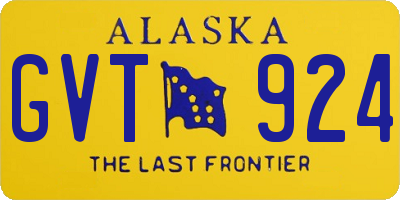 AK license plate GVT924