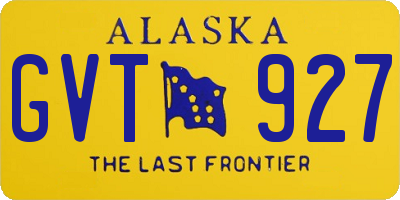 AK license plate GVT927