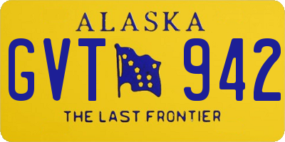 AK license plate GVT942