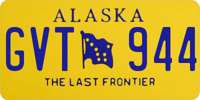 AK license plate GVT944