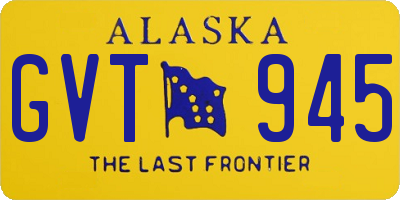 AK license plate GVT945