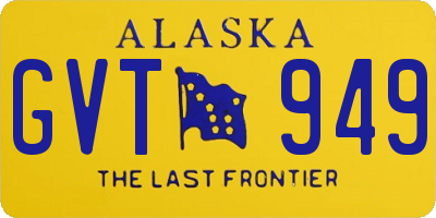 AK license plate GVT949