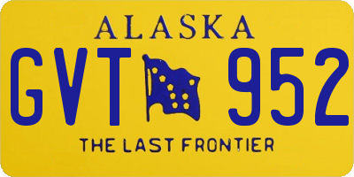 AK license plate GVT952