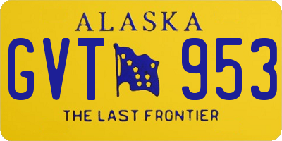 AK license plate GVT953