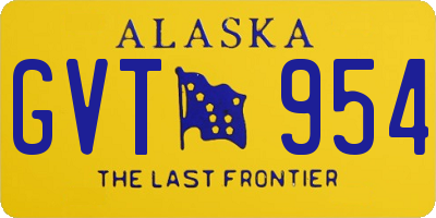 AK license plate GVT954