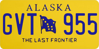 AK license plate GVT955