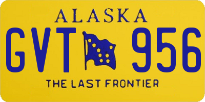 AK license plate GVT956