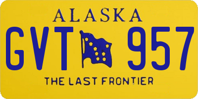 AK license plate GVT957