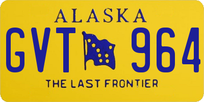 AK license plate GVT964