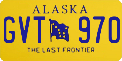 AK license plate GVT970