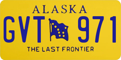 AK license plate GVT971