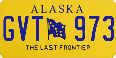 AK license plate GVT973