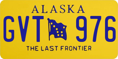 AK license plate GVT976