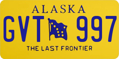 AK license plate GVT997