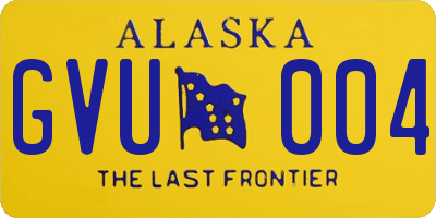 AK license plate GVU004