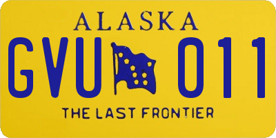 AK license plate GVU011