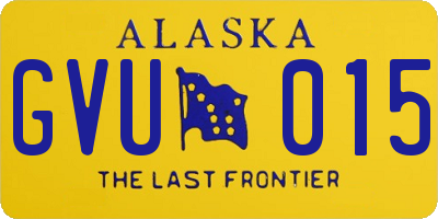 AK license plate GVU015