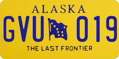 AK license plate GVU019