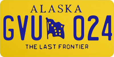 AK license plate GVU024