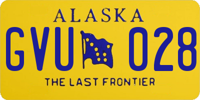 AK license plate GVU028