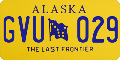 AK license plate GVU029