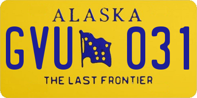 AK license plate GVU031