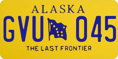 AK license plate GVU045