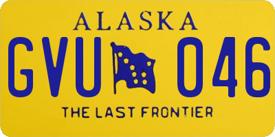 AK license plate GVU046