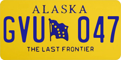 AK license plate GVU047