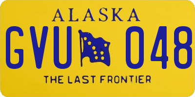 AK license plate GVU048