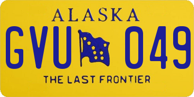 AK license plate GVU049