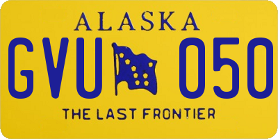 AK license plate GVU050