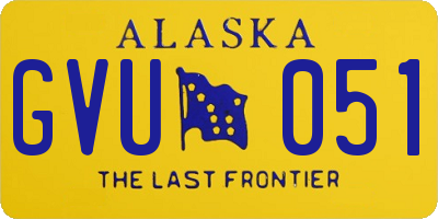 AK license plate GVU051