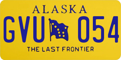 AK license plate GVU054