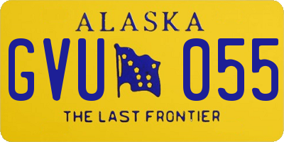 AK license plate GVU055