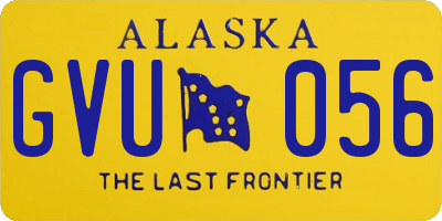 AK license plate GVU056