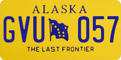 AK license plate GVU057