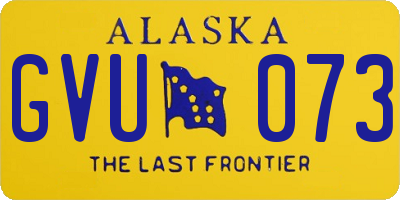 AK license plate GVU073