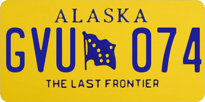 AK license plate GVU074