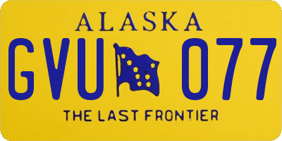 AK license plate GVU077