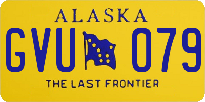 AK license plate GVU079