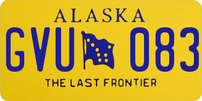 AK license plate GVU083