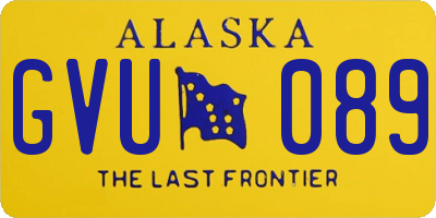 AK license plate GVU089