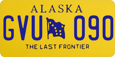 AK license plate GVU090