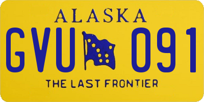 AK license plate GVU091