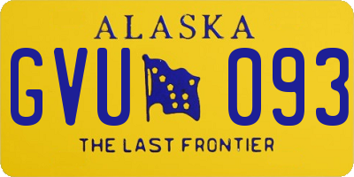 AK license plate GVU093