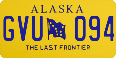 AK license plate GVU094