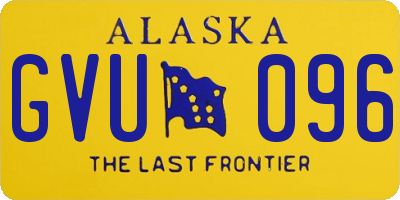 AK license plate GVU096