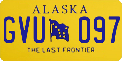 AK license plate GVU097