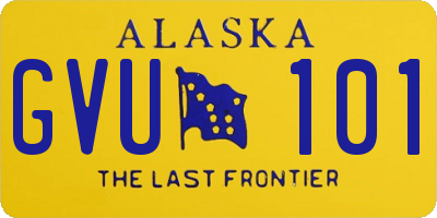 AK license plate GVU101